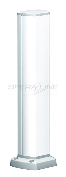 Міні-колона 1-стороння 430 мм на 6 постів з отвором під підлоговий канал OptiLine 45, білий